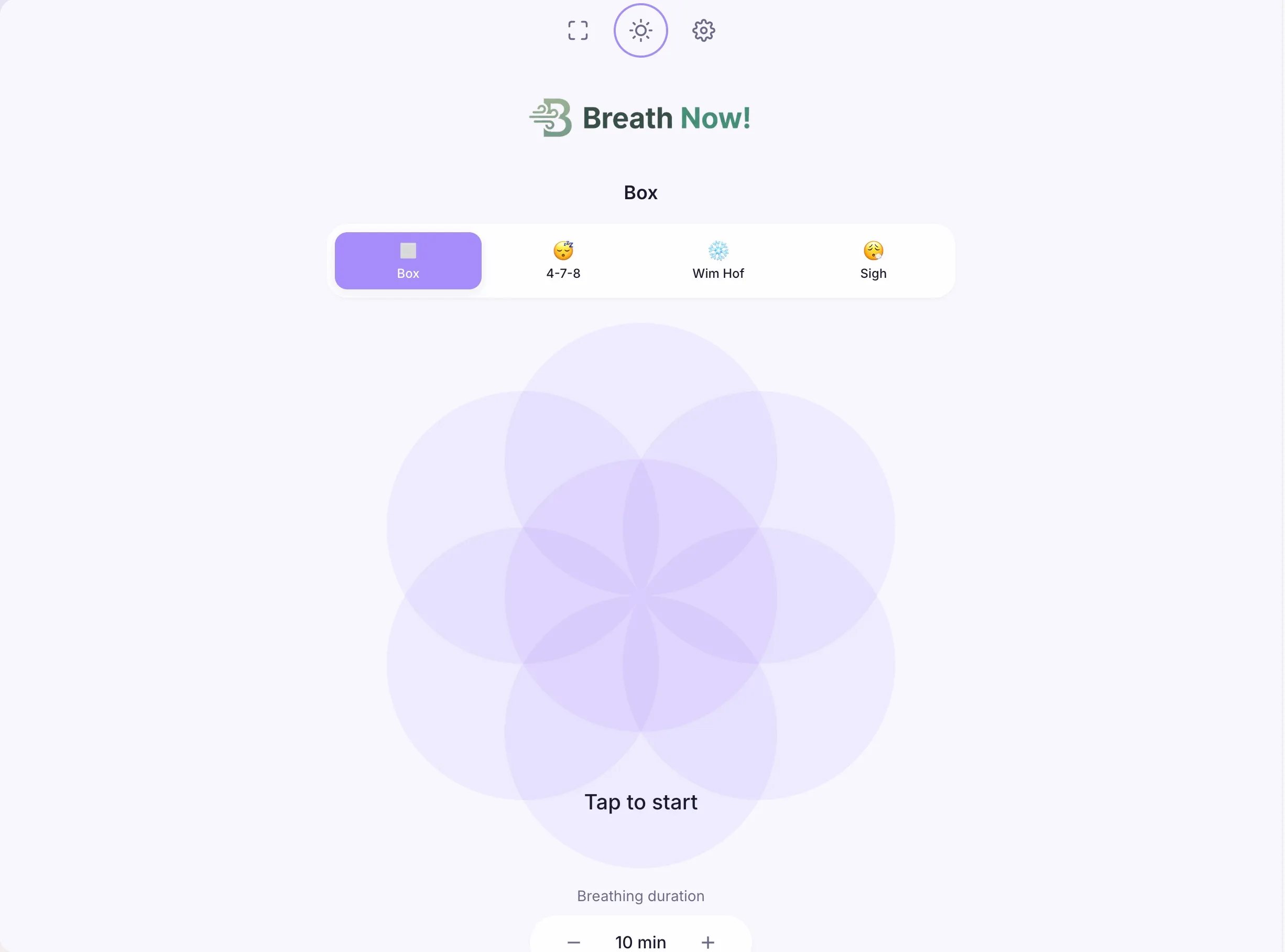 BreathNow screenshot