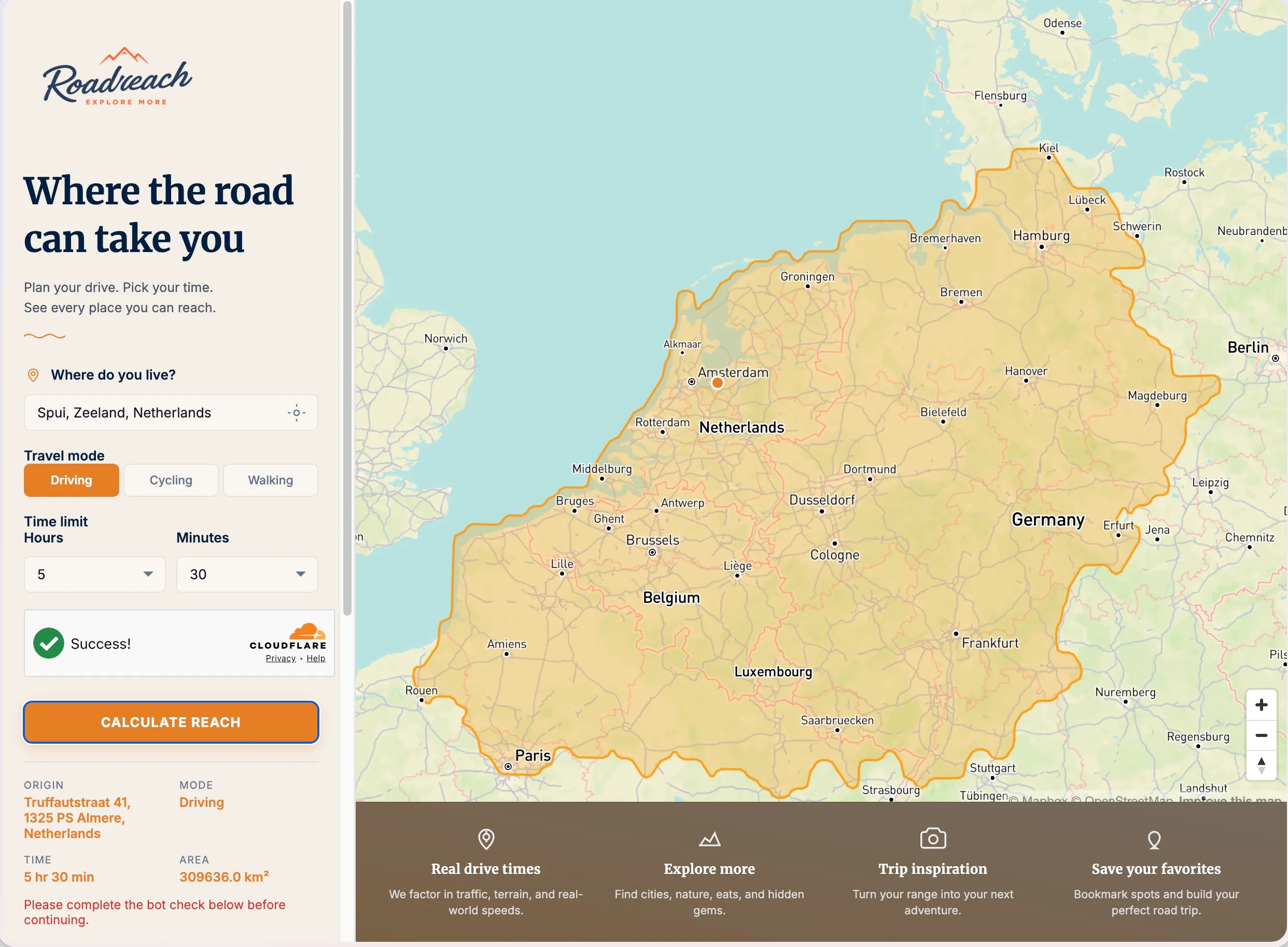 Roadreach screenshot
