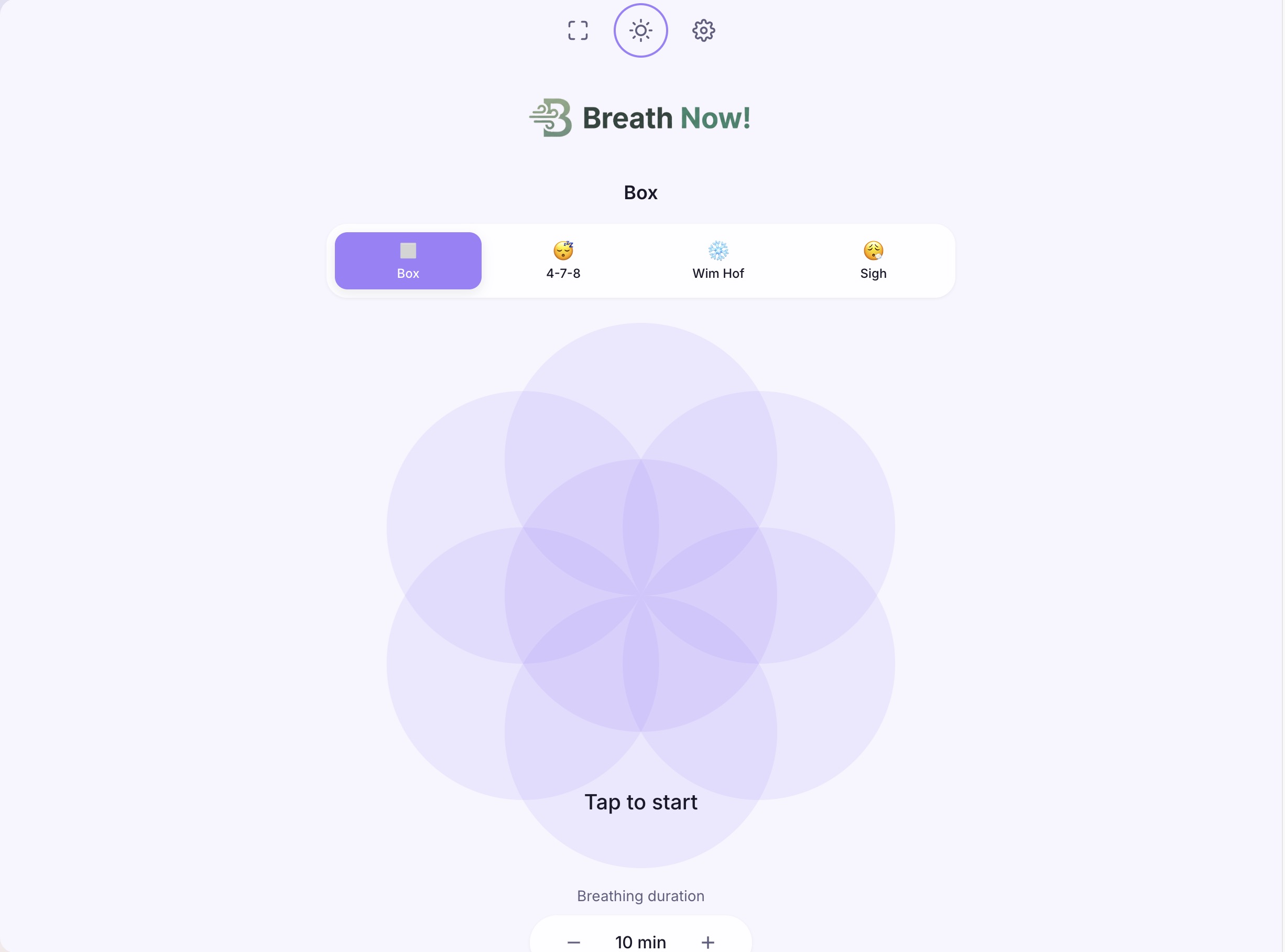 BreathNow screenshot