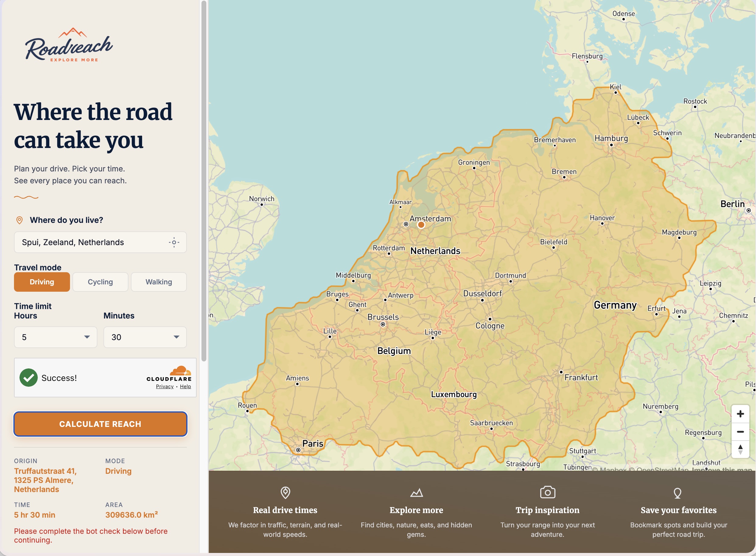 Roadreach screenshot